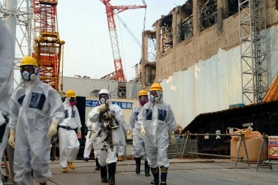 IAEA experts depart Unit 4 of TEPCO's Fukushima Daiichi Nuclear Power Station on 17 April 2013 as part of a mission to review Japan's plans to decommission the facility - photo Greg Webb / IAEA