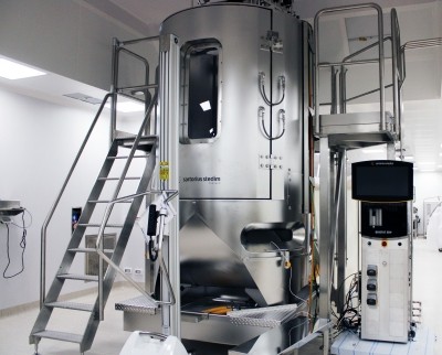 A 2000L stirred-tank bioreactor for large scale production at the Castel Romano Technopole facility. Pic: ReiThera
